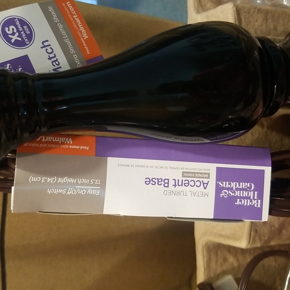 2pk Better Homes & Garden bronze finish lamp base 13.5 in. tall NWT - Picture 2 of 6